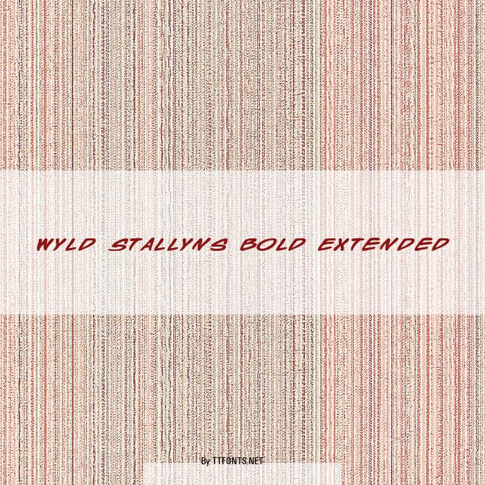 Wyld Stallyns Bold Extended example